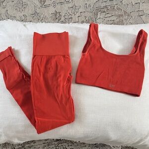 SET Active Vibrant Red Ribbed Bra